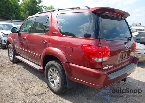 2007 Toyota Sequoia Limited V8 из США, поврежденный, VIN 5TDZT38A07S284895